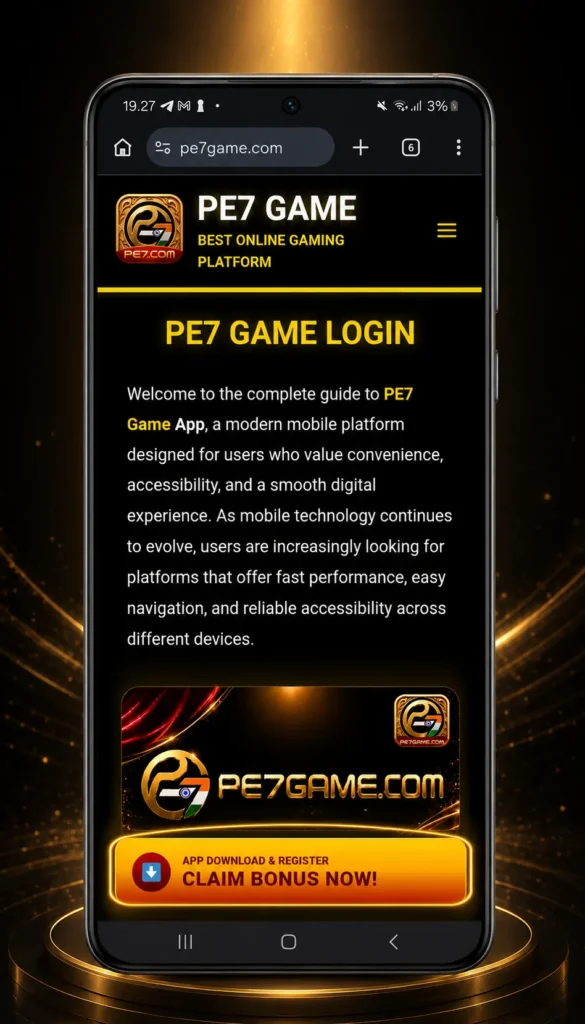 How to download PE7 Game app in 3 easy steps including registration, account creation, and APK download guide.